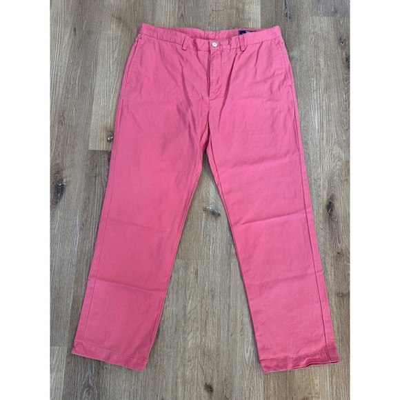 Vineyard Vines Other - Vineyard Vines Breaker Pants Mens 38x30 Pink Cotton Twill Chinos Excellent